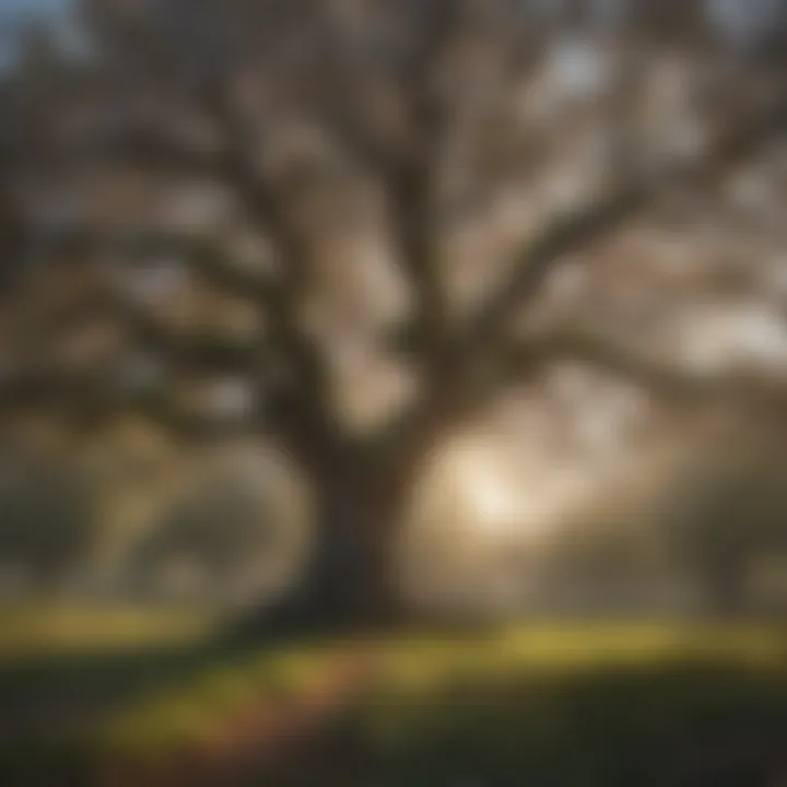 Majestic Oak Tree in Blossom