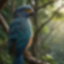 Majestic Avian Soaring Through Tropical Canopy