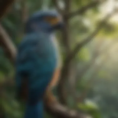 Tropical Canopy Avian Majesty Majestic Avian Soaring Through Tropical Canopy