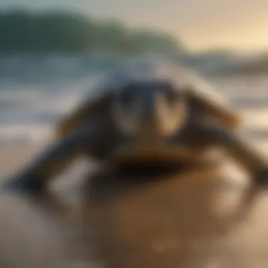 Adorable Baby Sea Turtles Embarking on Their Ocean Journey Baby Sea Turtles Hatchling and Making Their Way to Ocean