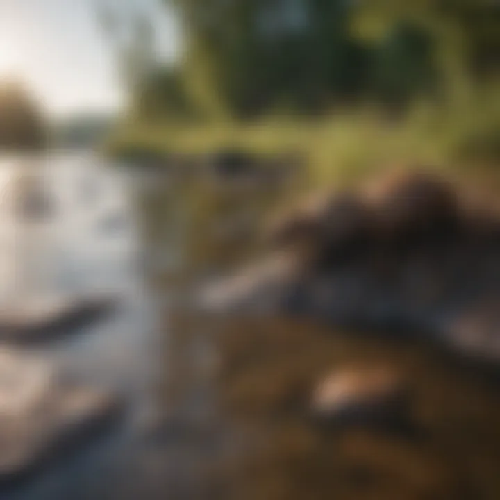 Beaver Paw Prints on Riverbank