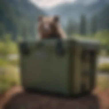 Eco-Friendly Bear-Proof Cooler Options Eco-friendly cooler options in nature, promoting responsible outdoor practices