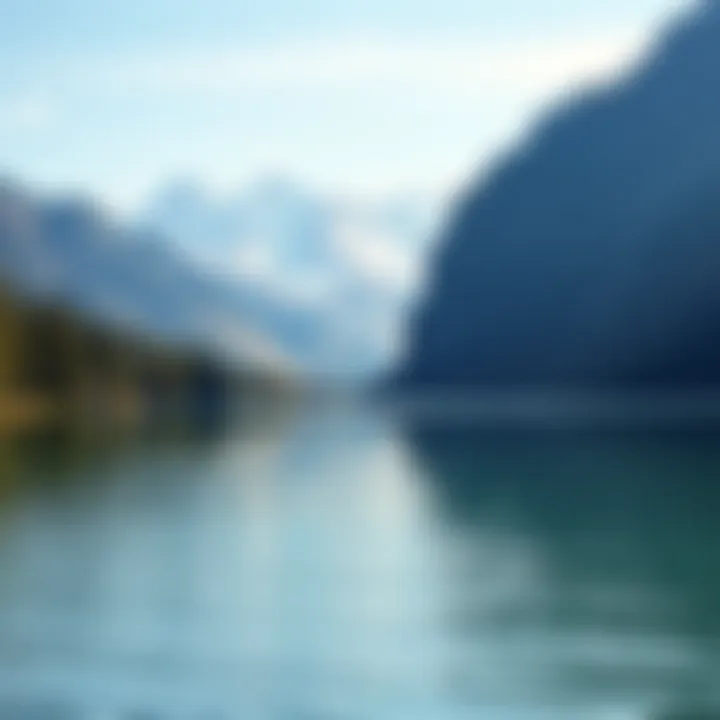 Tranquil Waters of Wyoming Lakes Tranquil waters of a Wyoming lake surrounded by mountains