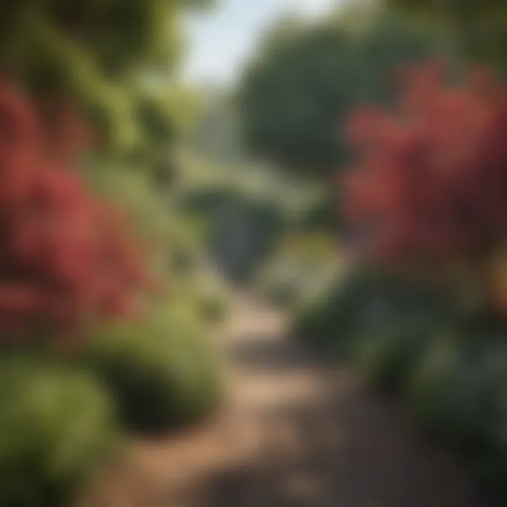 A well-maintained garden showcasing the ecological benefits of blooming shrubs