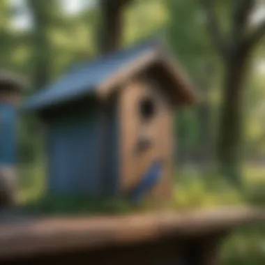 Roofline Retreat Bluebird House Perched on a Garden Shed Roof