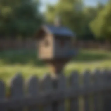 Rustic Charm Bluebird House Attached to a Wooden Fence