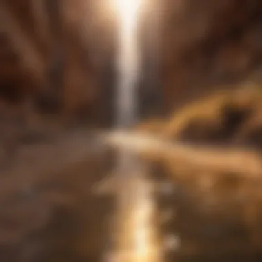 Golden Canyon Glow Breathtaking canyon vista under golden sunlight