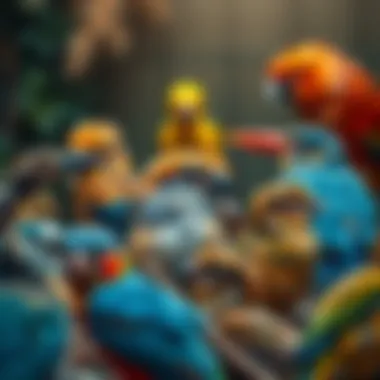 Exploring Avian Diversity in Breeding Diverse collection of avian species showcasing breeding varieties