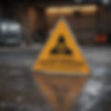Hazard Warning for Asbestos Warning sign indicating hazardous materials present in an environment.