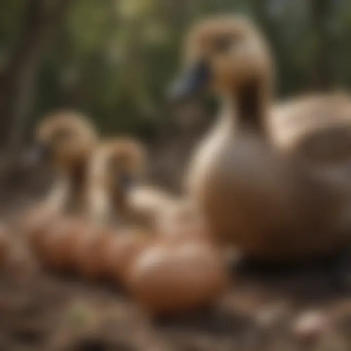 Canadian goslings hatching from their eggs