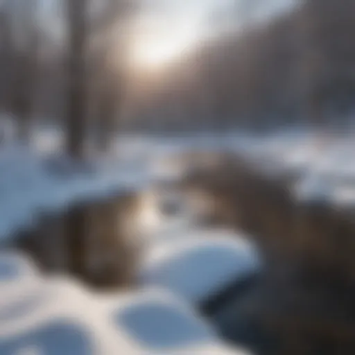 Snow-covered Catskill Mountains landscape