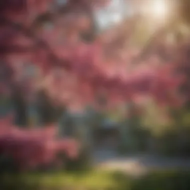 Colorful Blossoms in a Dappled Light Setting