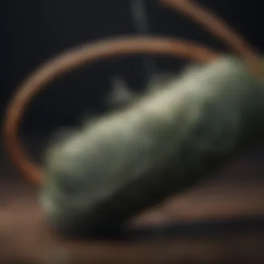 Different types of fishing lines with knots tied at the ends