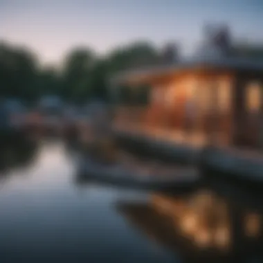 Community Gathering on Long Island Houseboat Dock