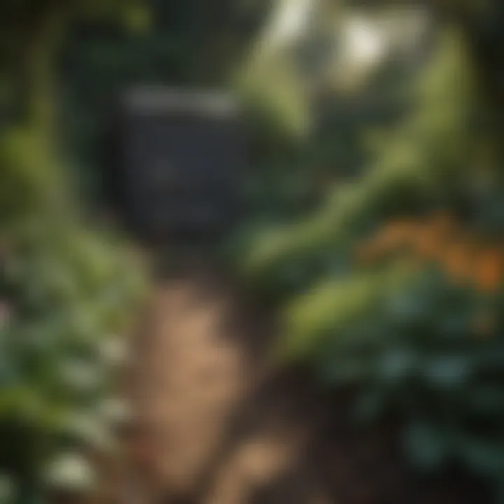 Illustration of a flourishing garden nourished by compost