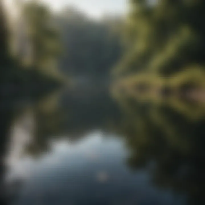 Serene lake showcasing surface water bodies