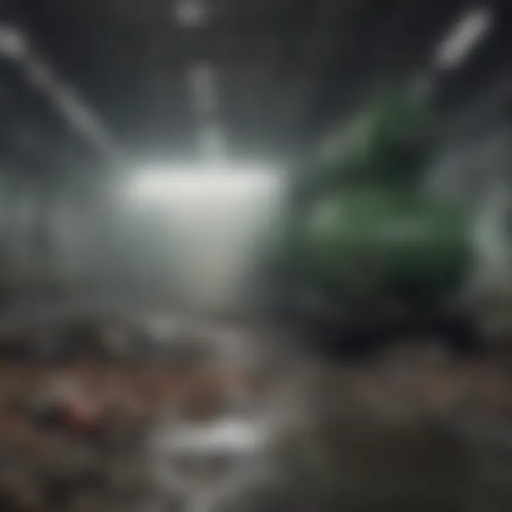 Modern waste treatment facility showcasing advanced technology