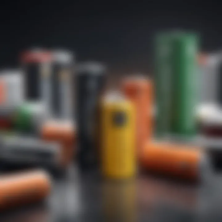 A visual representation of various battery types awaiting proper disposal.