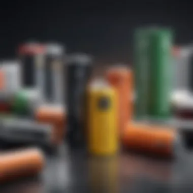 Understanding Different Battery Types A visual representation of various battery types awaiting proper disposal.