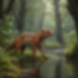 A diverse array of flora and fauna in a thriving ecosystem