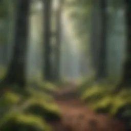 A lush green forest illustrating the beauty of nature