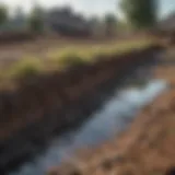 Illustration depicting various contaminated land remediation techniques.
