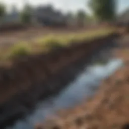 Illustration depicting various contaminated land remediation techniques.