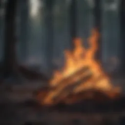 Flames dance over a controlled burn area