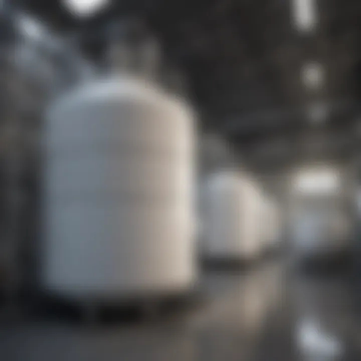 Cryogenic LNG storage tank at a facility