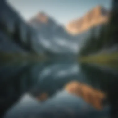 Crystal Clear Alpine Lake Reflecting Mountain Peaks