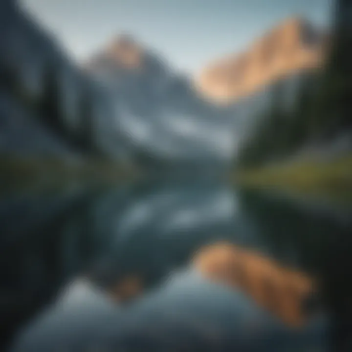 Crystal Clear Alpine Lake Reflecting Mountain Peaks