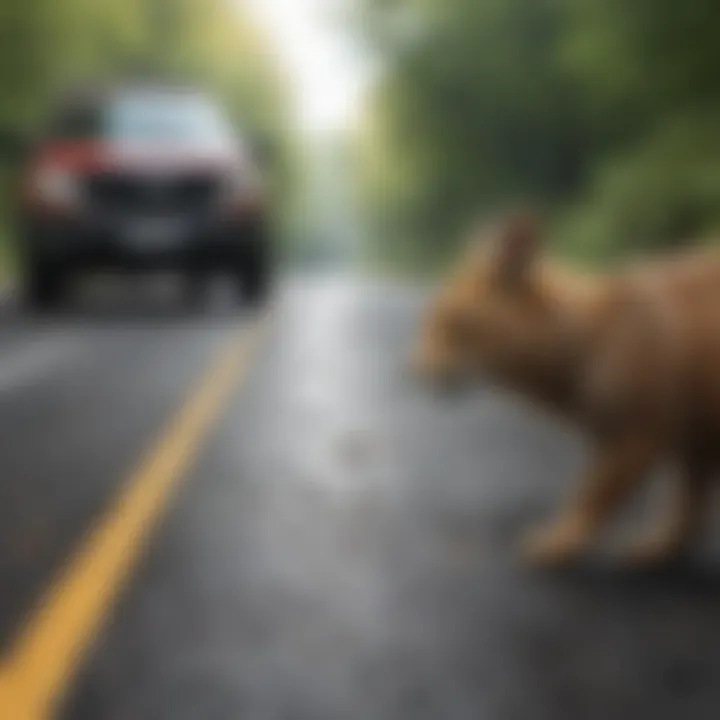 Procedure of safely removing dead wildlife from a roadway