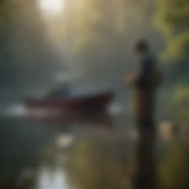 Professional Analysis of Fishing Activity Data A professional analyzing fishing activity data using advanced tools.