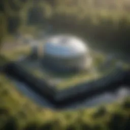 Illustration of a modern septic tank treatment plant