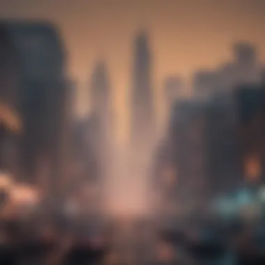 Choking Cities: The Looming Health Crisis City skyline obscured by thick smog and pollution