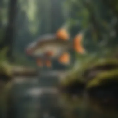 Disruption in Aquatic Ecosystems Illustration showcasing the disruption caused by invasive fish in aquatic ecosystems