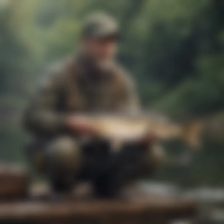 A diverse group of anglers proudly displaying their fishing permits