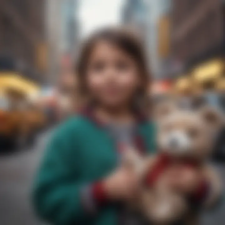 Children Receiving Stuffed Animals in NYC