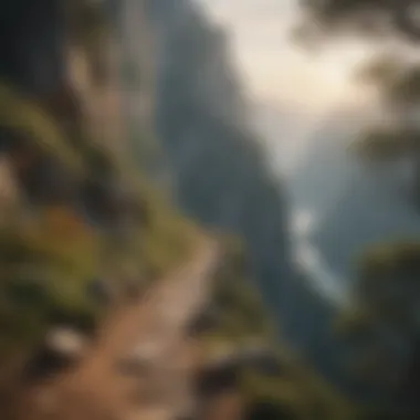 Breathtaking Cliffside Adventure Dramatic Cliffside Path