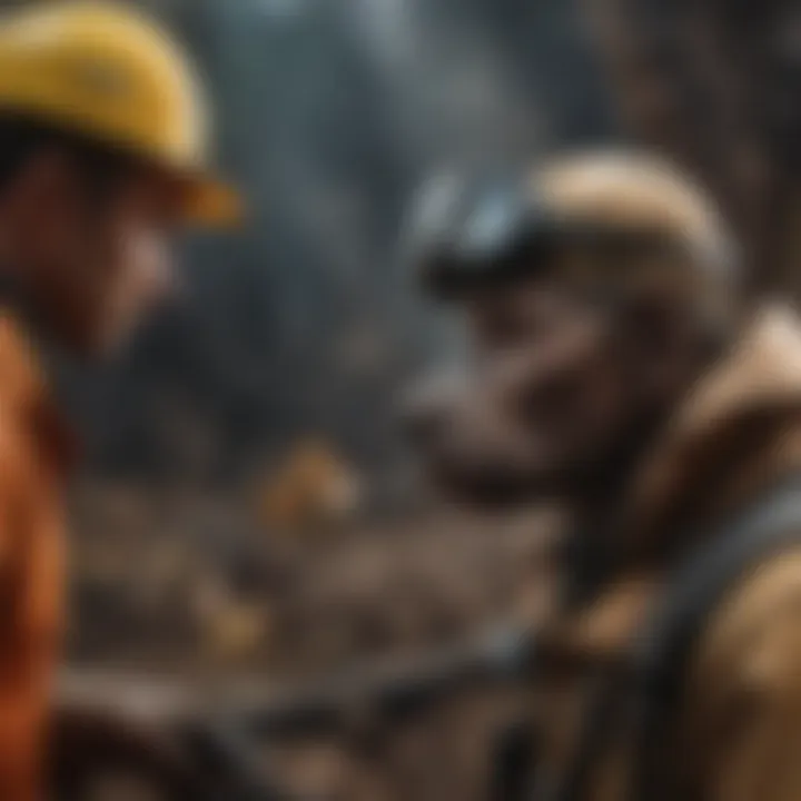 Safety training session for mining professionals