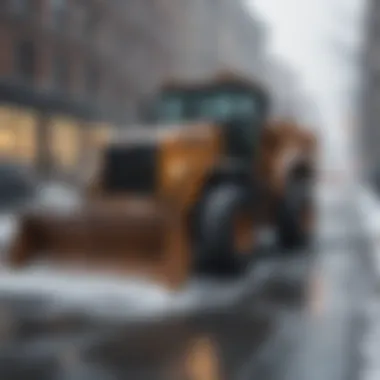 Winter Resilience in Action Snow removal equipment clearing city streets