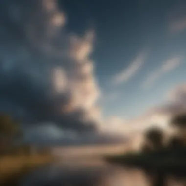 Ethereal Sky Patterns Dynamic swirling clouds in the sky