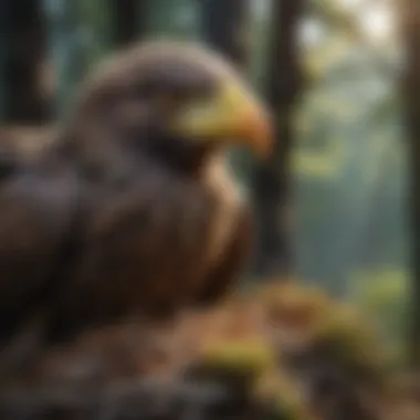 Eagle building a sturdy nest