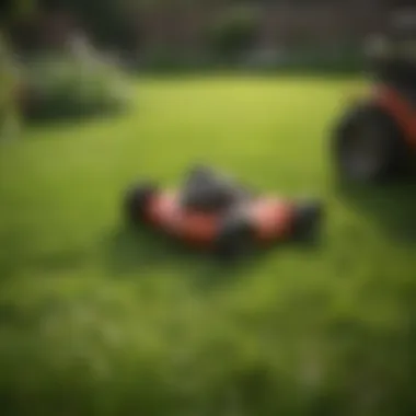 Transformative Lawn Maintenance Before and after shots of an eco-mowed lawn
