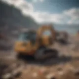 Ecological devastation caused by construction trash dump