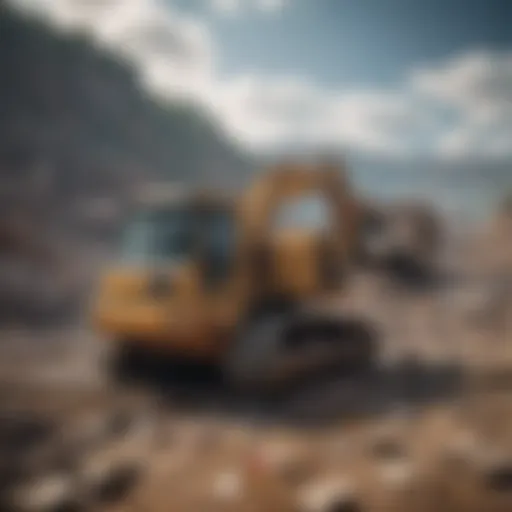 Ecological devastation caused by construction trash dump