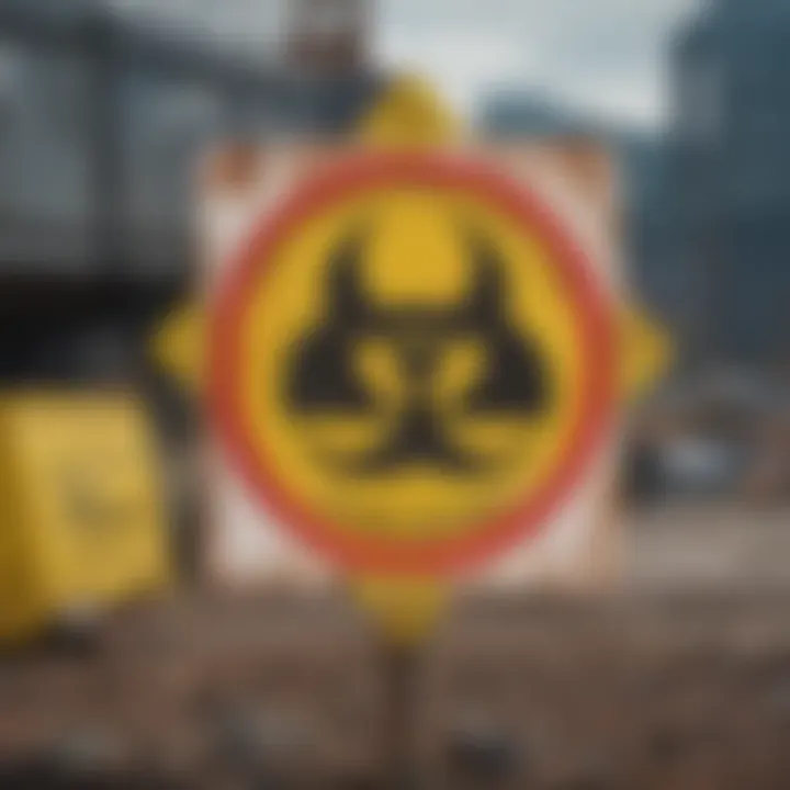 Sign indicating a hazardous waste disposal site