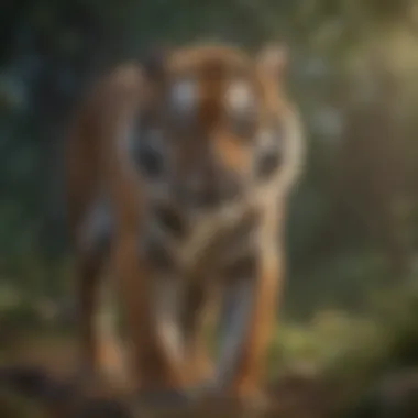 Majestic Tiger in Natural Habitat A majestic tiger in its natural habitat, showcasing the beauty of endangered species.