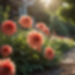 Exquisite Dahlia Flowers in Front Yard