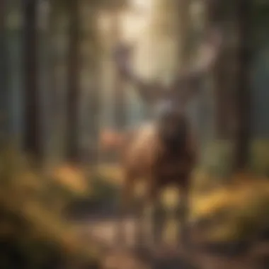 Environmental Impact of Unauthorized Hunting Illustration depicting the environmental impact of unauthorized hunting on wildlife